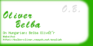 oliver belba business card